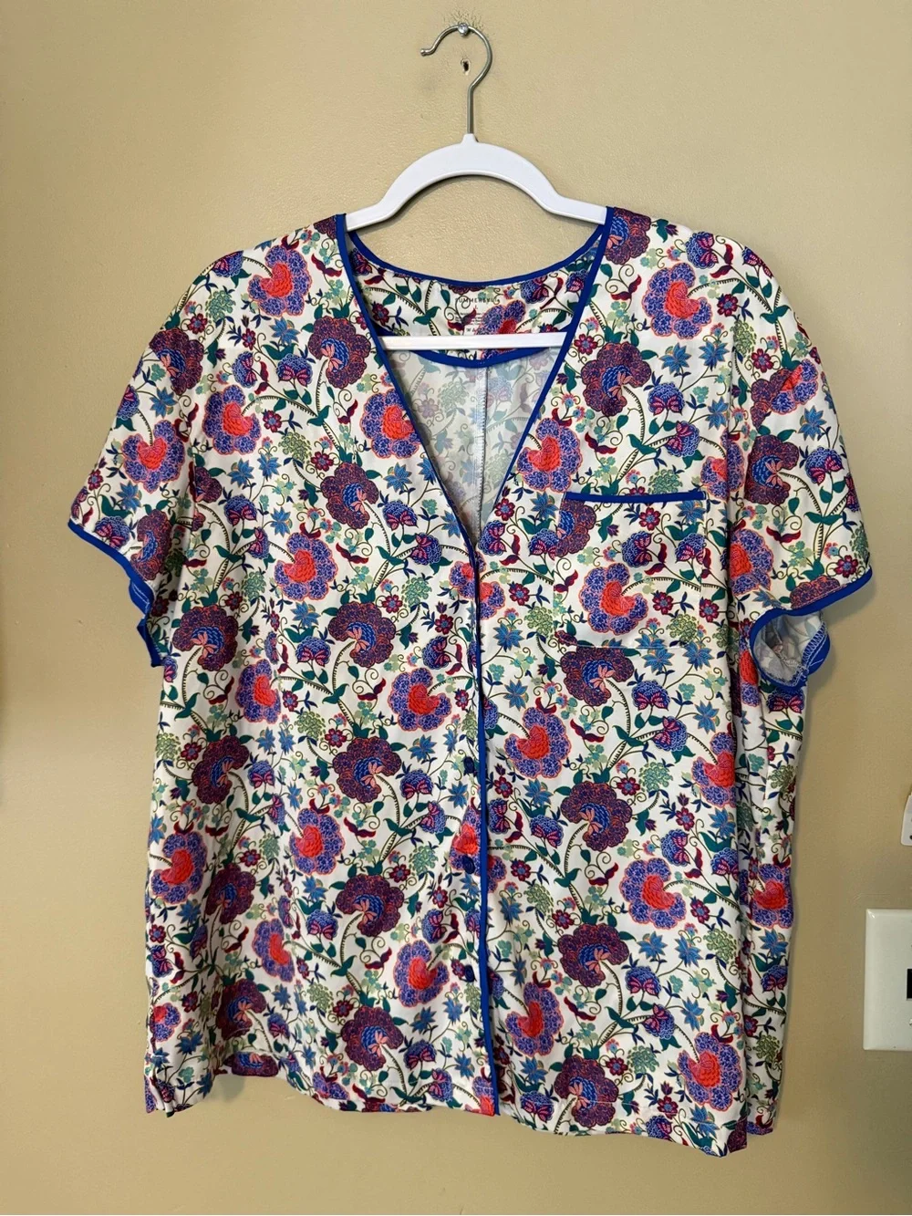 summersalt Satin Floral Short Pajama Set
